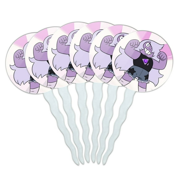 Steven Universe Amethyst Cupcake Picks Toppers Decoration Set of 6