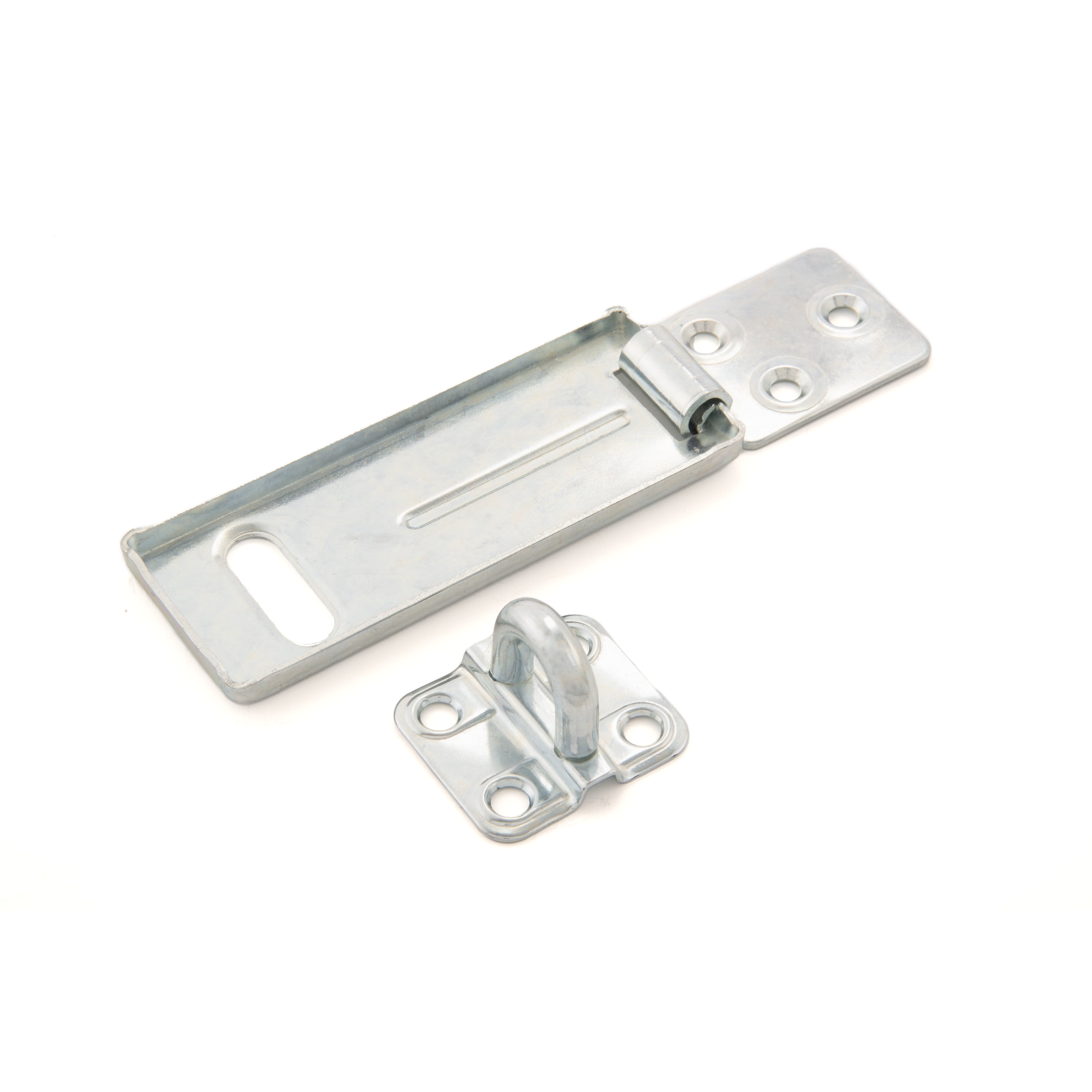 Brinks Zinc-Coated Fixed Staple Hasp with Hardened Steel Loop, 4.5 inch