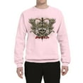 thumbnail image 2 of Wild Bobby, Biker Til I Die Live to Ride Motorcycle Cars and Trucks Unisex Crewneck Graphic Sweatshirt, Light Pink, Small, 2 of 3