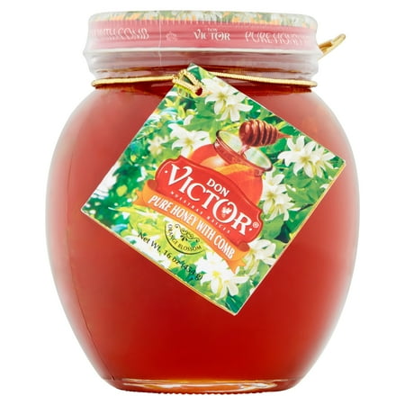 Victor Orange Blossom Pure Honey with Comb, 16 oz