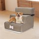 thumbnail image 4 of 2x Escalera de Rampa Portátil para Gatos, Antideslizante, Escalada, Parte Superior Extraíble, Lavable, Escaleras para Perros, Escalones para , Khaki jinwen Animales Escaleras, 4 of 8