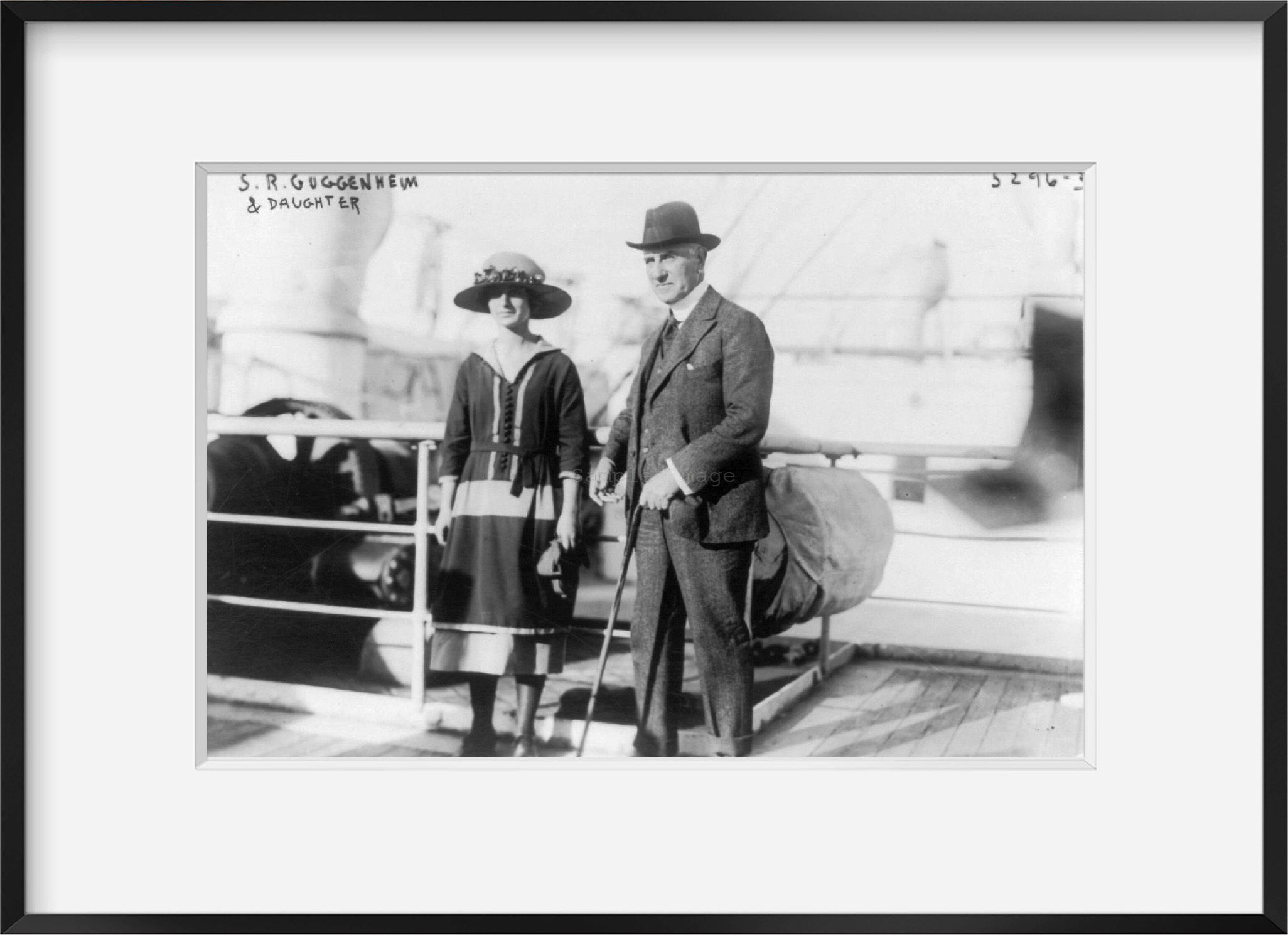 1920 Sept. 20 photograph of S.R. Guggenheim and daughter, fulllength