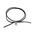 thumbnail image 1 of Collar de cadena de eslabones cubanos con inicial Az para niños, hombres y mujeres, colgante de letras de acero inoxidable de 6,5 mm y 18 + 2 pulgadas, regalo de joyería, color negro, código de produc, 1 of 5