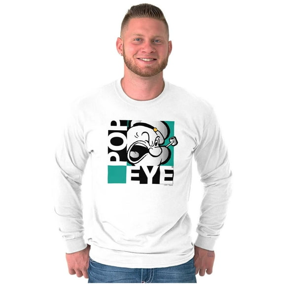 Popeye Comic Book Cartoon Pop Art Long Sleeve TShirt Men Women Brisco Brands M