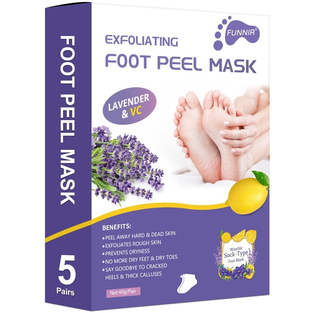 Mascarilla exfoliante para callos FUNNIR para pies (paquete de 5)