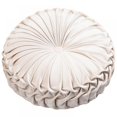 thumbnail image 1 of EIMELI Cushion Round Solid Color Pleated Floor Pillow Diameter 38 * 10CM, 1 of 6