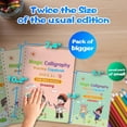 thumbnail image 2 of Magic Grooved Writing Practice - 4 libros de trabajo de Trace Trek en inglés para niños de 3 a 5, libro de práctica de rastreo pre K, escritura reutilizable sin lágrimas, 4 libros de texto que, 2 of 8