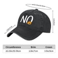 thumbnail image 3 of Vintage Cotton Washed Distressed Baseball Cap - Black with ' NO ' Text & Angry Fox Design - Stylish Golf Dad Hat for Men & Women, 3 of 6