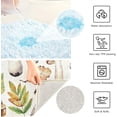 thumbnail image 6 of SKYSONIC Toilet Bathroom Rugs Sets 2 Piece, Watercolor Mushrooms Soft Absorbent Fluffy Toilet Mat Set Non-Slip Rubber Backing Bath Mats for Bathroom,16"x24"+20"x24", 6 of 7