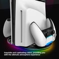 thumbnail image 2 of Support Vertical Universel pour PS5 Pro et PS5 Slim, Station de Refroidissement Verticale pour Console de Jeu avec Éclairage RVB, Support pour Écouteurs et Concentrateur USB 2.0 pour Appareils Externes, 2 of 5