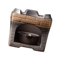 thumbnail image 5 of deevoka Ceramic Teapot Warmer Portable Retro Tea Warmer for Travel Home Office Square, 5 of 9