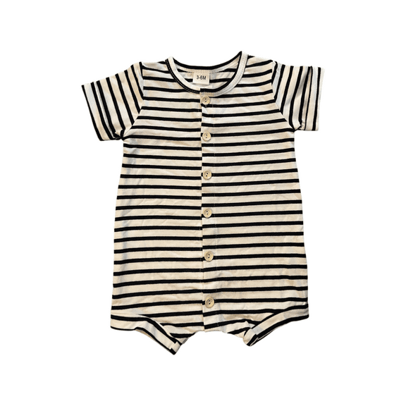Button Down Striped Onesie