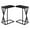 Black, variant on Home Square Metal C Shaped End Table in Black Finish - Set of 2