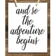 thumbnail image 4 of And So The Adventure Begins - 11x14 Unframed Typography Art Print - Great Inspirational Gift, 4 of 6