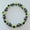 Green, variant on Unisex Magnetic Hematite Stone Beaded Bracelet with Elastic Band Handmade Colorful Flat Beads