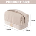 thumbnail image 2 of Advanced cosmetic bag portable large-capacity cosmetic bag high-value washing storage bag-white, 2 of 5