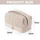 thumbnail image 2 of Hukapapa Bolsa de cosméticos avanzada, bolsa de cosméticos portátil de gran capacidad, bolsa de almacenamiento de lavado de alto valor, color blanco, 2 of 5