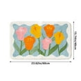 thumbnail image 2 of Hiroekza Floral Bathroom Rugs Non Slip Washable Bath Mat 40x60cm - Super Soft, Quick Dry, Anti Mold, Cloud Comfort for Bathroom Floor, Tub and Shower, 2 of 6