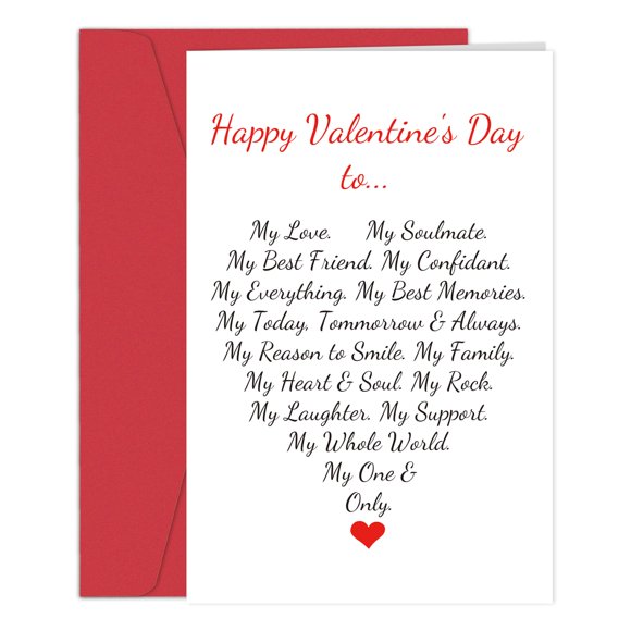 Tarjeta de San Valentín Heollaok Romantic para marido y mujer