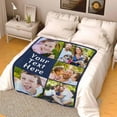 thumbnail image 4 of Custom Blanket with Photo Texts Personalized Blankets and Throws Customized Happy Birthday Gifts for Women Men Dad Mom Wife Husband Grandma Grandpa Sister Daughter Son Best Friend Blankets, 4 of 5