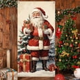 thumbnail image 6 of Kumdkd 35 x 71 inch Christmas Door Cover - Santa Claus Pattern - Festive Holiday Decoration - Easy to Install - Durable Polyester - Perfect for Doors, Walls, or Tables, 6 of 6