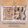 thumbnail image 5 of Best Choice Products Large Storage Basket w/ Separate Lid, Washable Sectioned Liner Bag  - Natural, 5 of 10