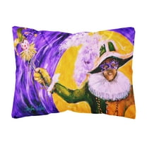 Carolines Treasures MW1109PW1216 Mardi Gras Hey Mister   Canvas Fabric Decorative Pillow 12H x16W multicolor