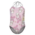 thumbnail image 4 of Kuromi And My Melody Girls One Piece Swimsuits Hawaiian Summer Swimwear Beach Bathing Suit Outfits, 4 of 6