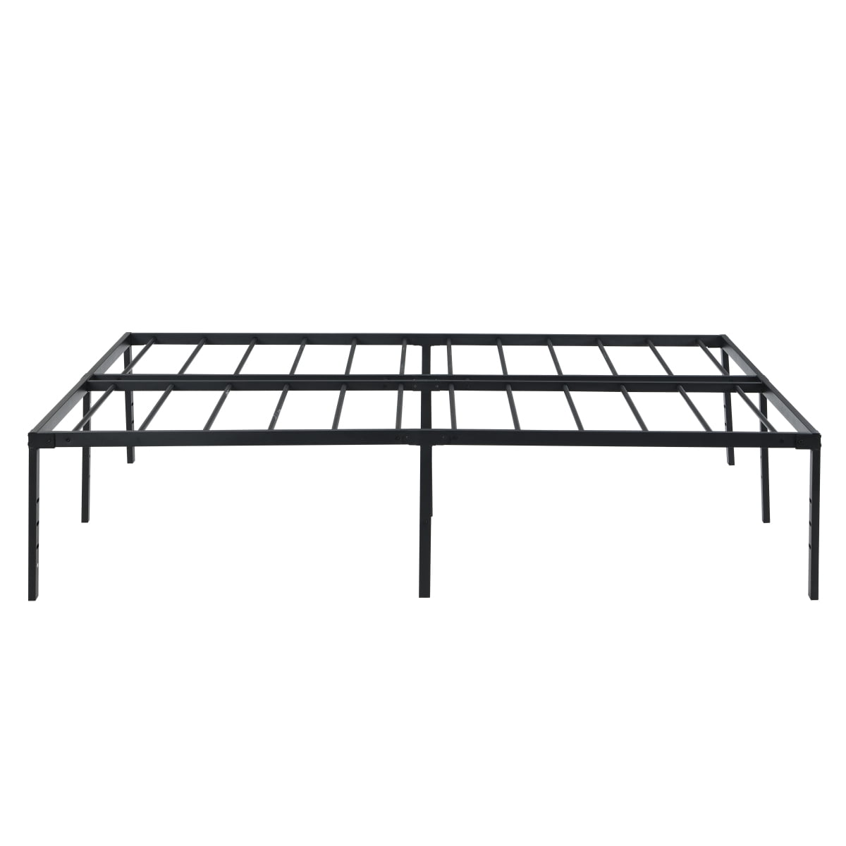 Queen Size Heavy Duty Metal Bed Frame - 1000 lbs Support, Noise-Free No Squeak, Reinforced Steel Slats, Easy Assembly with Under Bed Storage & Headboard Compatible, Black