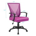 thumbnail image 7 of Lacoo Mid-Back Office Desk Chair Ergonomic Mesh Task Chair with Lumbar Support, Pink, 7 of 7