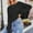 Black#1, variant on Women's Solid Color Sweater Cozy Fall Winter Casual Long Sleeved with Ribbed Cuffs Round Neck Sweater Warmkeeping Daily Wearing(Black,2XL)