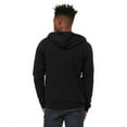 thumbnail image 2 of The Unisex Poly-Cotton Sponge Fleece Full-Zip Hooded Sweatshirt - BLACK HEATHER - S, 2 of 4