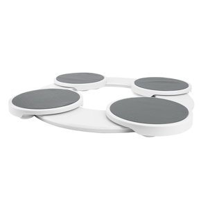Dining Table Serving Plate, Slide Rail Easy Cleaning Quiet Dining Table Rotating Tray  for Kitchen