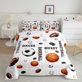 thumbnail image 1 of Erosebridal Football Player Bedding King Comforter Set, Baseball Sports Down Comforter, Cartoon Decor, Reversible 3 Pieces, 1 of 7