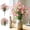 Light Pink, variant on 4 Pcs Dark Red Artificial Morning Glory Bouquets, UV‑Protected Faux Grave Flowers, Fade‑Resistant Fake Floral Arrangements for Cemetery Memorial, Home, Garden & Porch Decor