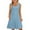 Light Blue, variant on YunPes Girls Dress Summer Sleeveless Comfortable Casual Dress Solid Color Printed Children's Clothing with Pocket Vest Dress Long Knit Dress