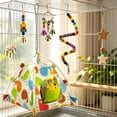 thumbnail image 4 of Parakeet Toys Set, Colorful Bird Toys for Parakeets, Pet Bird Cage Hammock Swing Climbing Ladders Chewing Toy Mirror Hanging Bell Wooden Perch for Budgerigar, Conures, Love Birds (B), 4 of 8