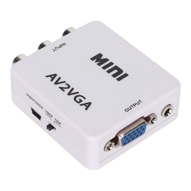 Convertidor A Vga A Vga Abs 480P Mini Cfor OMPosite Av A Vga Adapter Tv Set Top Box Para O Video Converter