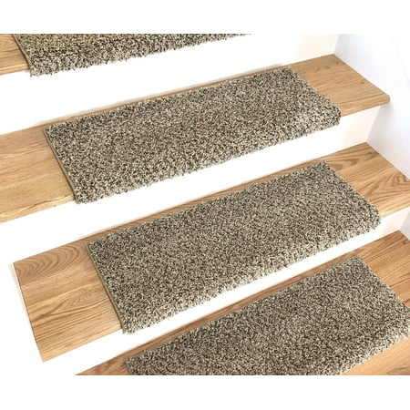 Caprice BEACH Bullnose Carpet Stair Tread with Adhesive Padding - 27