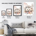 thumbnail image 3 of Artery8 Hedgehog in Wildflowers Modern Watercolour Pastel Living Room Large Wall Art Poster Print Thick Paper 18X24 Inch, 3 of 5