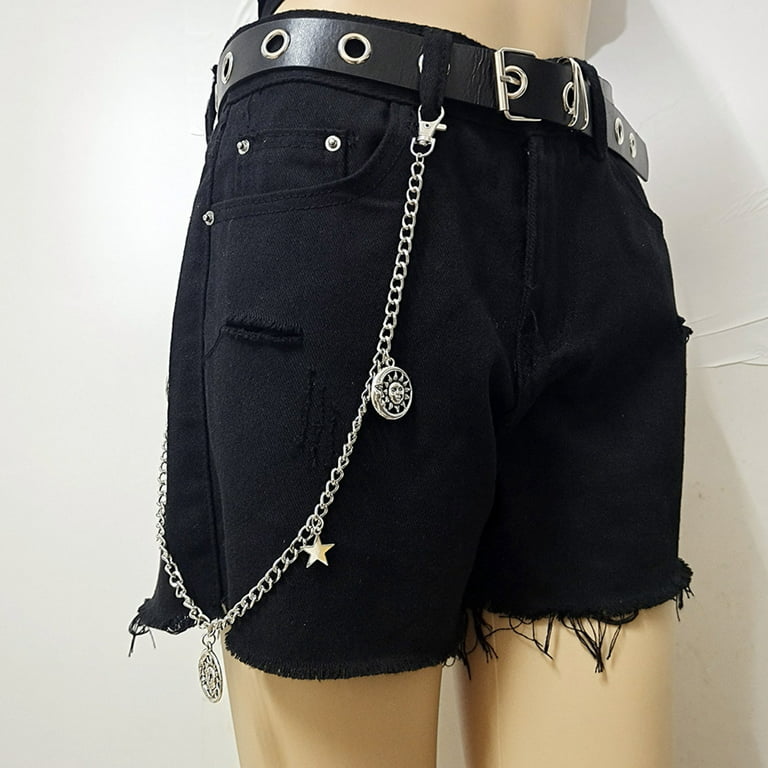 Colored Shell Pants Chain Double Layer Jean Chains Stars Beads Shells  Wallet Chain Pocket Chain Belt Chains Keychains