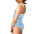 thumbnail image 4 of FOR U DESIGNS Novelty Halter Swimsuit Blue Butterfly Off Shoulder Bathing Suit for Beach Swimming Pool Novelty One Piece Swimwear for Kids Toddler Girls 9-10T, 4 of 6