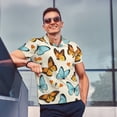 thumbnail image 4 of Fotbe Butterflies Camiseta Polo de Golf para Hombre con Estampado – Camisa Deportiva Transpirable con Cuello Abotonado-X-Large, 4 of 6