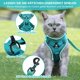 thumbnail image 5 of Arnés ajustable antiescape para gatos - Arnés con correa - Arnés suave para gatos, gatitos, perros y cachorros - Azul turquesa - Talla M, 5 of 6