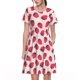 thumbnail image 1 of Fotbe Strawberry Vestido Largo de Moda para Mujer, Vestido Tipo Camiseta con Manga Corta y Estilo Casual a Rayas y Bloques de Color, 1 of 6