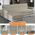 thumbnail image 3 of Timeles Waterproof Sectional Sofa Covers 1 Piece L Shaped Couch Slipcover Reversible Chaise Lounge Cover for Sectional Sofa Furniture Protector Cover for Kids Pets (Large, Khaki), 3 of 7