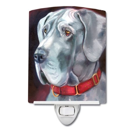 

Caroline s Treasures 7309CNL Great Dane Natural Ears Red Collar Ceramic Night Light 6x4x3 multicolor