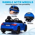 thumbnail image 5 of BMW M4 12V Kids Ride On Toy Car with Parents Remote, Electric Car with USB/MP3, Bluetooth, LED Light, Toddler Car with A Handle with Wheels and A Pull, Easy to Carry, Gift for Boys Girls 2-5, Blue, 5 of 9