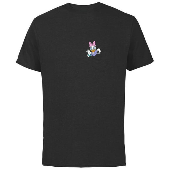 Disney Mickey & Friends Daisy Duck Small Pocket - Short Sleeve Cotton T-Shirt for Adults - Customized-Natural