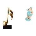 thumbnail image 1 of Escultura creativa de resina con nota musical de dama de playa, adorno de mesa, figura central para escritorio, chimenea, sala de estar, regalo de, 1 of 8